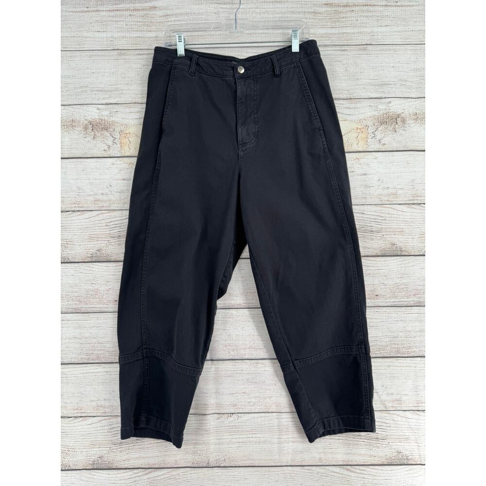 Quince Denim Barrel Jeans Womens 12 Black Stretch 4 Pocket